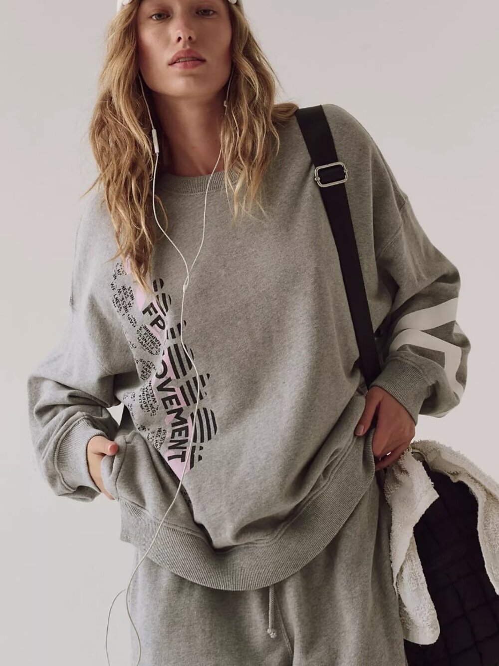 Free People All Star Buti Logo Pullover Heather Gray | Women’s M